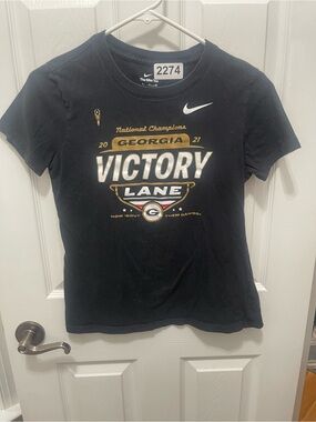 Nike Black Georgia Victory Lane Short Sleeve Tee